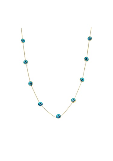 Altın Göz Kolye Nazar Boncuklu