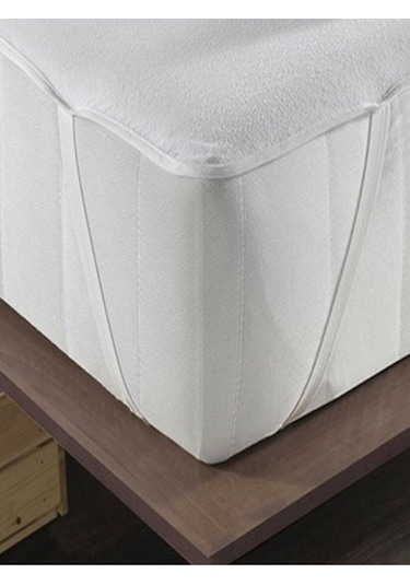 %100 Pamuk Lastikli Su Geçirmez Sıvı Geçirmez Yatak Koruyucu Yatak Alezi Beyaz