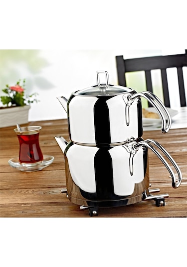 Evimsaray Çaydanlık Takımı Ece Orta Boy Gri