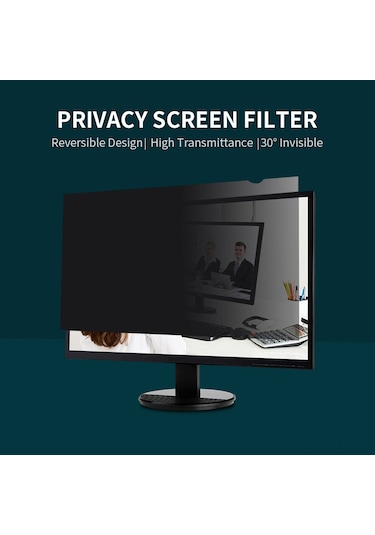Mufunye 18.5" 16:9 Masaüstü Bilgisayar İçin Çift Taraflı Gizlilik Filtresi - Mat/aydınlatıcı, Göz Korumalı, Gölgelenme Ve Uv Engelleyici