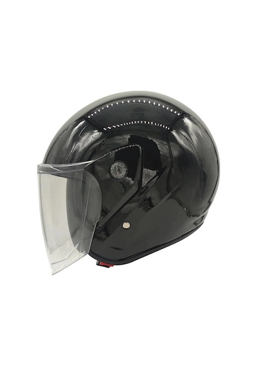 Pro Helmet F-022 Yarım Kask Parlak Siyah