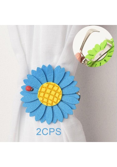 Suntek Magideal  1 Çift Örtü Kravat Arkalıkları Pencere Mavi-klip