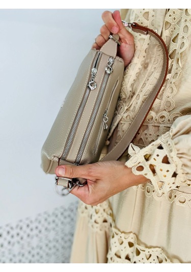 Miami Polo Clup Yumuşak Suni Deri Çapraz Askılı El Çanta Bej