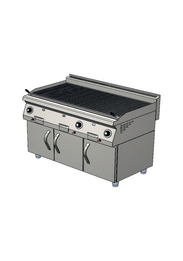 Karacasan Endüstriyel 900 Seri 120 Cm Dolaplı Lpg Tüplü Lavataş Balıksırtı Izgara Krcs.eızdlbgl.1290