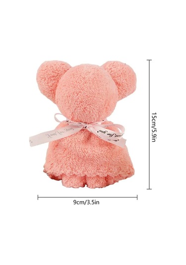 Geekyou Beyaz Ayı Desenli Yumuşak Havlu + Çanta Hediyelik Seti, Kaliteli Poliester, 15x9 Cm, 30 Gr, Tek Adet