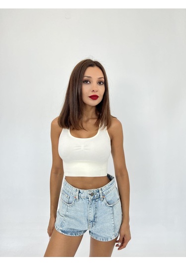 15536 Tek Kat Bra-ekru Karışık Çok Renkli