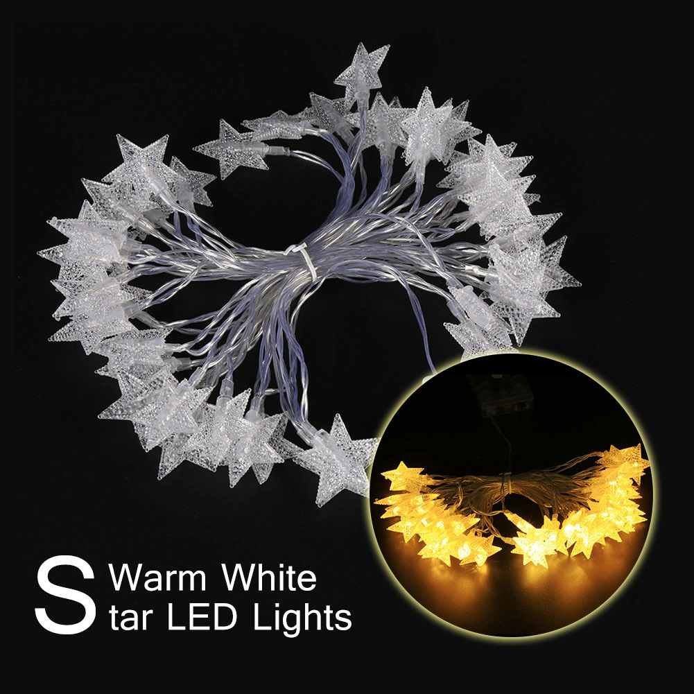 Hangfox 40 Yıldızlı Led Işık Süreci 6m, Sıcak Beyaz, Pilli, Dekoratif Işık Efekti, Enerji Tasarruflu Ve Dayanıklı Diğer