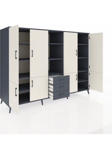 Kronos Dolap 11 Raflı 3 Çekmeceli 8 Kapaklı 220x59x163 Antrasit-a Antrasit-aytaşı/antrasit Kronos Dolap 11 Raflı 3 Çekmeceli 8 Kapaklı 220x59x163 Antrasit-a Antrasit-aytaşı/antrasit