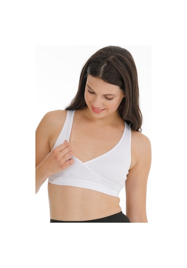 Parlingerie Hamile Emzirme Büstiyeri Sporcu Beyaz
