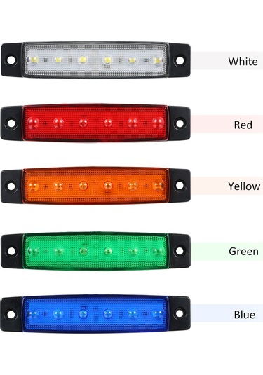 Monyee Dc24v Mavi 6led Smd2835 Araba Kenar Işığı - Yüksek Parlaklıkli Uyarı Işareti Lambası