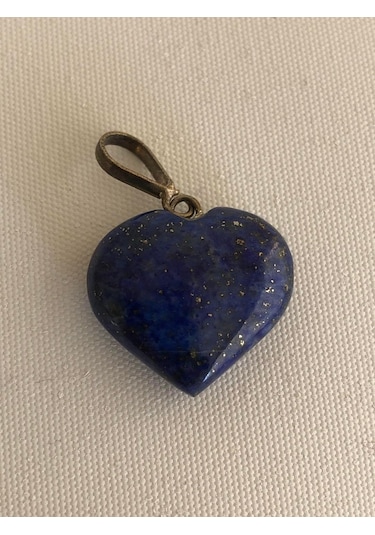 Doğal Lapis Lazuli Taşı Kalp Kolye Ucu 1,6 2,0 CM