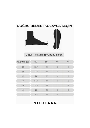 Nilufarr Helia Siyah Hakiki Deri Kadın Çizme Siyah
