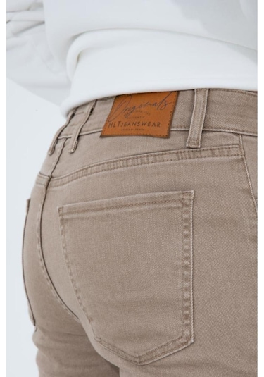 HLT Jeans Erkek Esnek Likralı Jeans Pantolon - Bej
