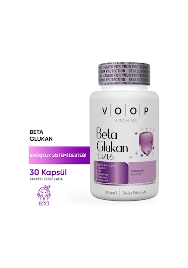 Voop Beta Glukan 13/16 Kara Mürver Vitamin C Çinko 30 Kapsül