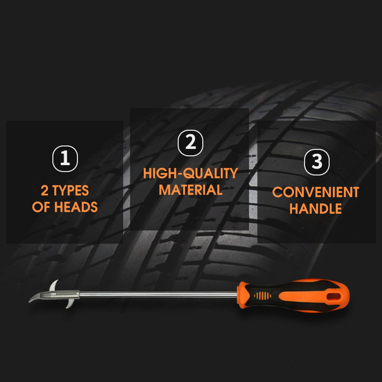 Neevoyu Taş Ve Çakıl Temizleyici Araç, 3 Yönlü Zincirli Kanca, Çapraz Tornavida İle Kombine, Taşınabilir Lastik Bakım Aleti