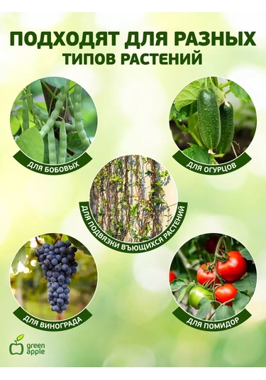 Green Apple Bitkiler İçin Bahçe Desteği 20 Cm 100 Adet 240129882