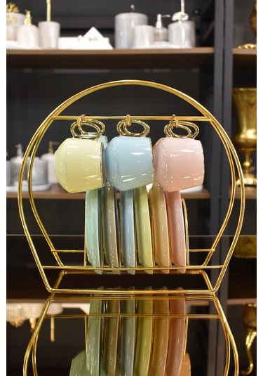 Magic Objects Fincan Askılığı Standı Gold Kahve Fincan Seti Standı Gold Altın