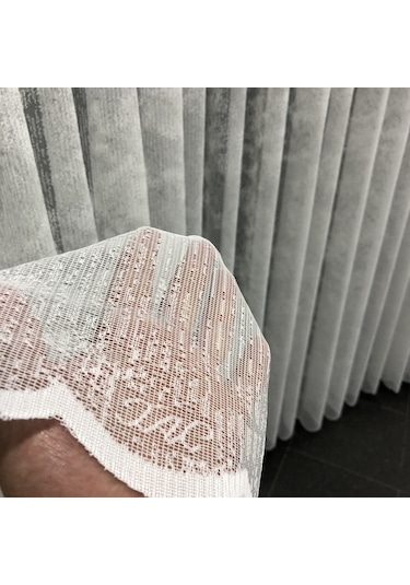 Taç Tül Perde Örme Tül Perde Ütü Istemez 3 Farklı Desen