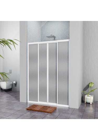 Tekno Duş Beyaz Plastik Mika Duşakabin H:180 185cm