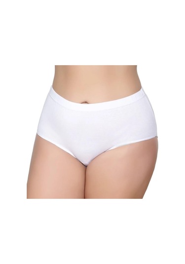 12 Adet Gümüş Bayan Battal Ribana Bato Külot Beyaz 3040 001