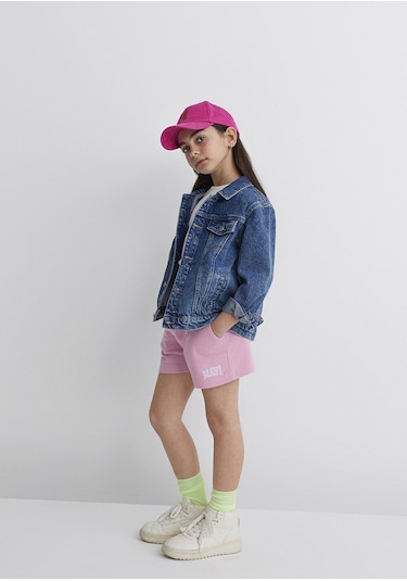 Mavi - Mavi Logo Baskılı Pembe Şort 7410002-70972 Pembe