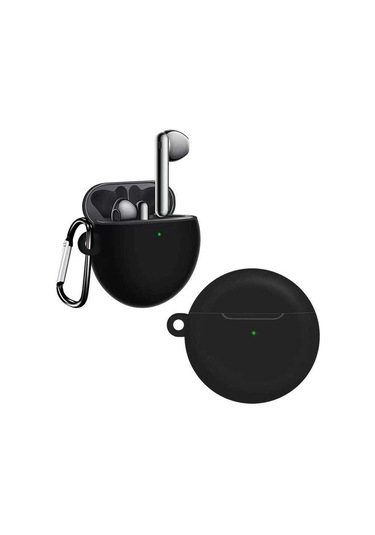 Noktaks - Freebuds 4 Uyumlu - Kılıf Darbelere Karşı Dayanıklı Koruyucu Silikon Kılıf Airbag 24 - Siyah - T19637 Siyah