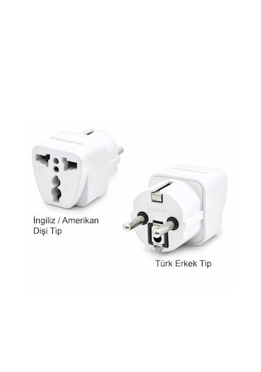 Amerikan İngiliz Priz Çevirici Adaptör Fiş