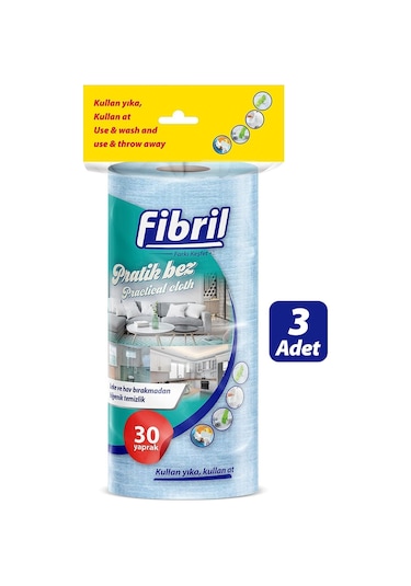 Fibril Çok Amaçlı Pratik Rulo Bez 3 x 30 Yaprak