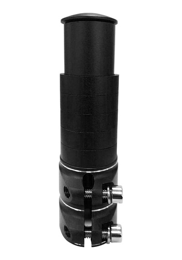 Ranyeek Bisiklet Gidon Yükseltici - 138mm Siyah Alüminyum, Rahat Sürüş İçin