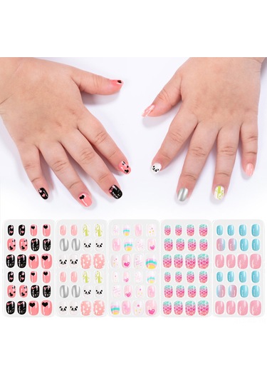 Reedark 120 Adet Çocuklar İçin Sevimli Takma Tırnak Seti - Kolay Uygulama, Yaratıcı Tasarımlar