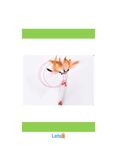 90 Cm Esnek Kedi Oyun Oltası Renkli Ve Eğlenceli