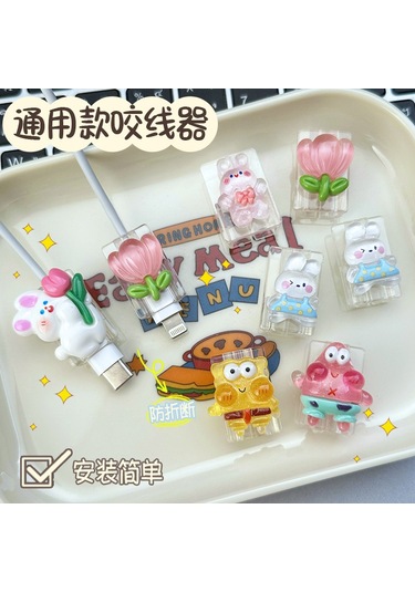 Honmex Telefon Kablosu Koruyucu: Kırılmaya Dayanıklı, Android-apple-type-c Uyumlu, Kartoon Desenli Uç Koruyucu Ve Kordon Koruması