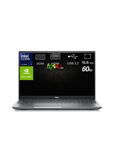 Dell Precision 3591 XCTOP3591EMEA-14 Ultra 7 155H 16 GB 2 TB SSD RTXA500 SSD 15.6" W11P Dizüstü Bilgisayar