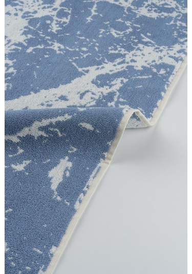 50x135 Spor Havlu İp Boya Jakarlı Pamuklu Fitness Gym Tenis Havlu Mavi