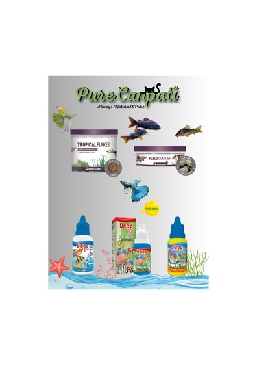 Purecanpati Tropical Çöpçü Balığı Akvaryum Balık Yem Su Düzenleyici Vitamin