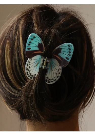 Symbol Kelebek Canlı Saç Tokası 230890014 Açık Mavi