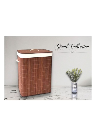Gönül Bambu Çamaşır Sepeti G3936 Bambu Kahverengi