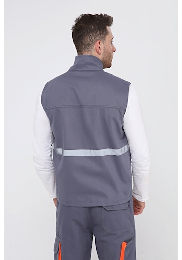 Uniprom Yelek 4 Cepli  Kumaş Yazlık Gri