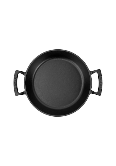 Lava Döküm Yuvarlak Sahan Döküm Demir Yekpare Çift Kulplu Çap(Ø)24cm.