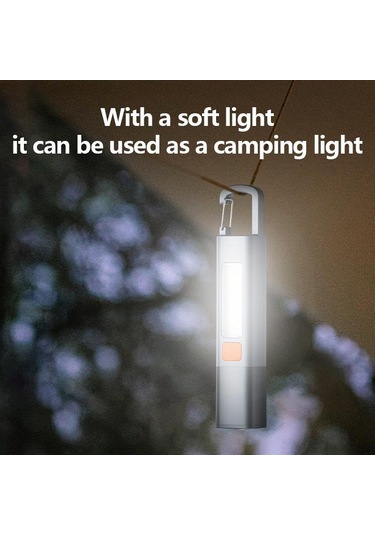 Led Meşale Işığı Xpe Süper Parlak El Feneri Kanca İle Kamp Işık Usb Şarj Edilebilir Zumlanabilir Su Geçirmez Dış Mekan Çalışma Işıkları Siyah