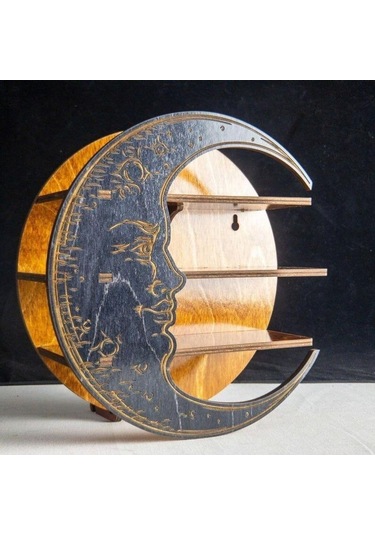 Sarı Yeni Vitrin, Duvara Monte, Çok Renkli Depolama Rafı, Yatak Odası Depolama Rafı, Ahşap Ev Eşyaları