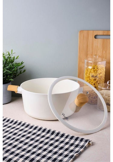 Danish Cook Beige İndüksiyon Tabanlı Derin Tencere 24 Cm Bej Bej