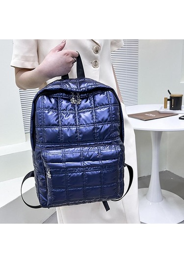 Siyah Yogodlns Kış Uzay Pamuk Sırt Çantası Kadın Büyük Kapasiteli İçin Su Geçirmez Naylon Sırt Çantası Siyah