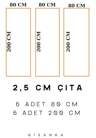 Sade Dikey Tasarım Boyanabilir Çıta Hazır Kesim Anka151 16,80 METRE