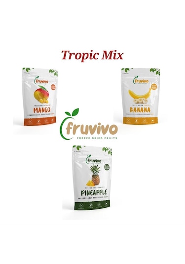 3'lü Mix Paket, Tropik Mix, Dondurularak Kurutulmuş, %100 Vegan