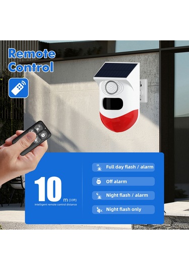 Singree Tuya Wifi Güneş Enerjili Hareket Sensörlü 120db Alarmlı Su Geçirmez Güvenlik Sistemi