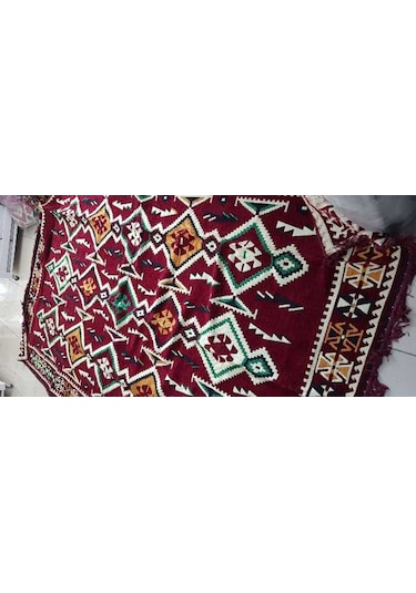 Coton Şark Köşesi Antep Anadolu Desenli Kilim Bordo 200 x 300 CM