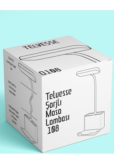 Şarjlı Masa Lambası Dokunmatik Sıcak Renk Ayarlı Telefon Standlı Dimmer Çalışma Okuma Işığı Q108