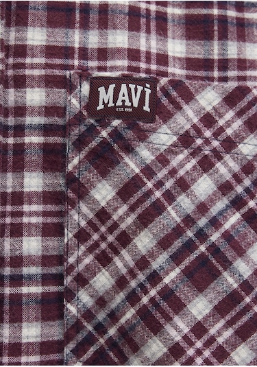 Mavi - Bordo Ekose Gömlek 1211301-90949 Bordo