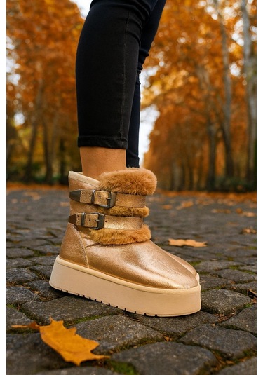 Çift Tokalı Kalıntaban Kadın Bot Çok Renkli